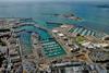 St Helier port with the St Helier marina in the centre